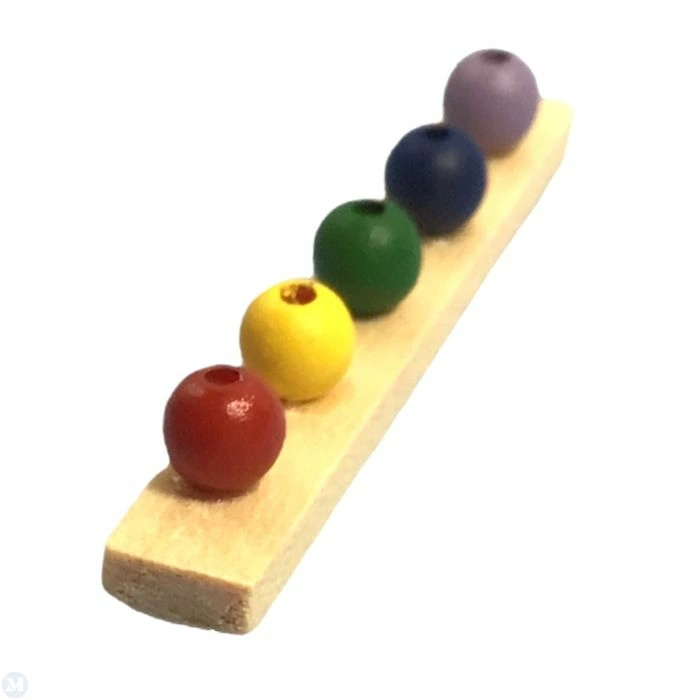 Coloured Wooden Storage Peg Rack, Dolls House Miniature, Classroom Nursery