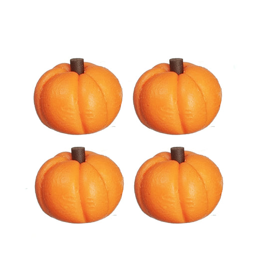 4 Small Halloween Pumpkins, Dolls House Miniatures, Garden Accessory