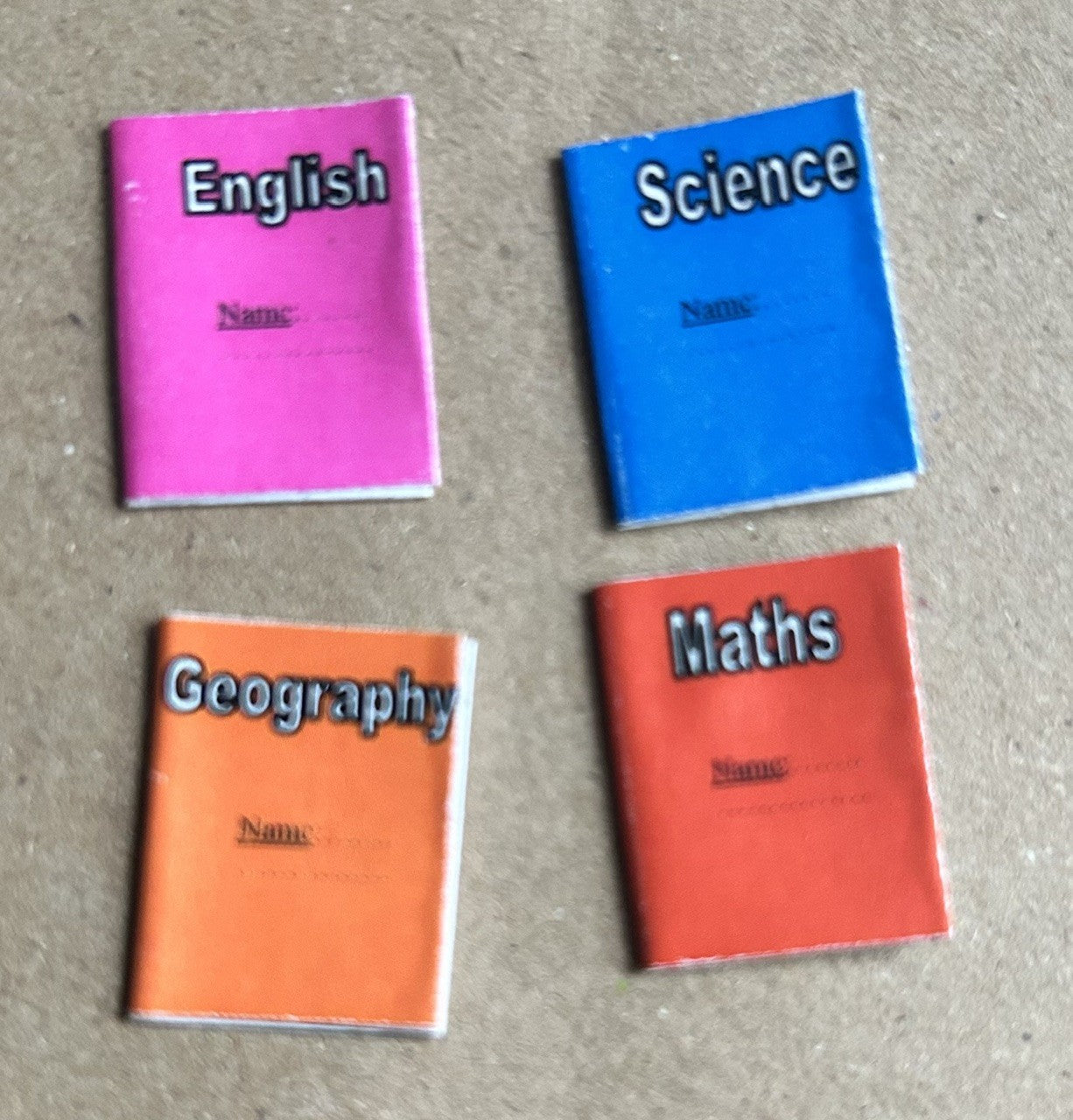 School Books, Maths English Etc. Dolls House Miniatures