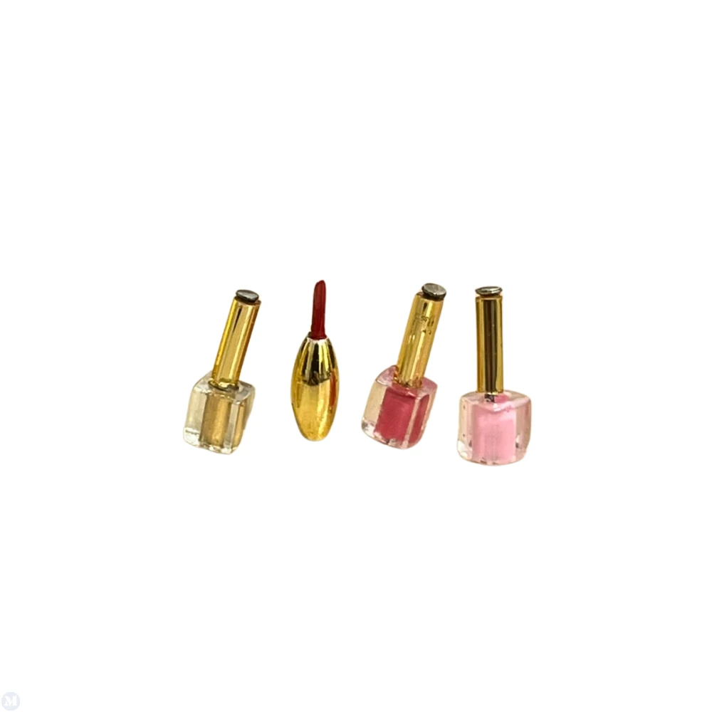 Nail Polish Bottles & Lipstick, Doll House Miniatures. Bedroom  Make Up 1:12th