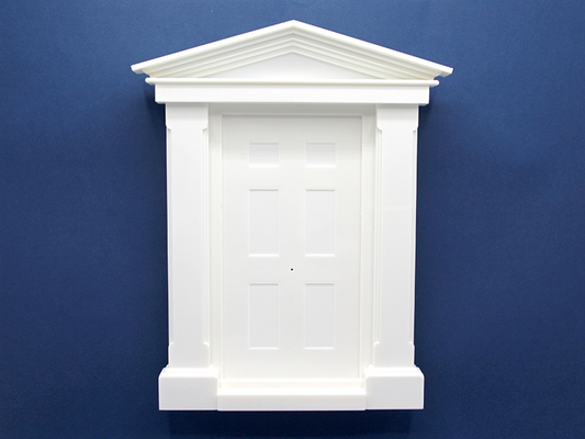 Dolls House White Plastic Georgian Front External Door 1:12Scale DIY Builders