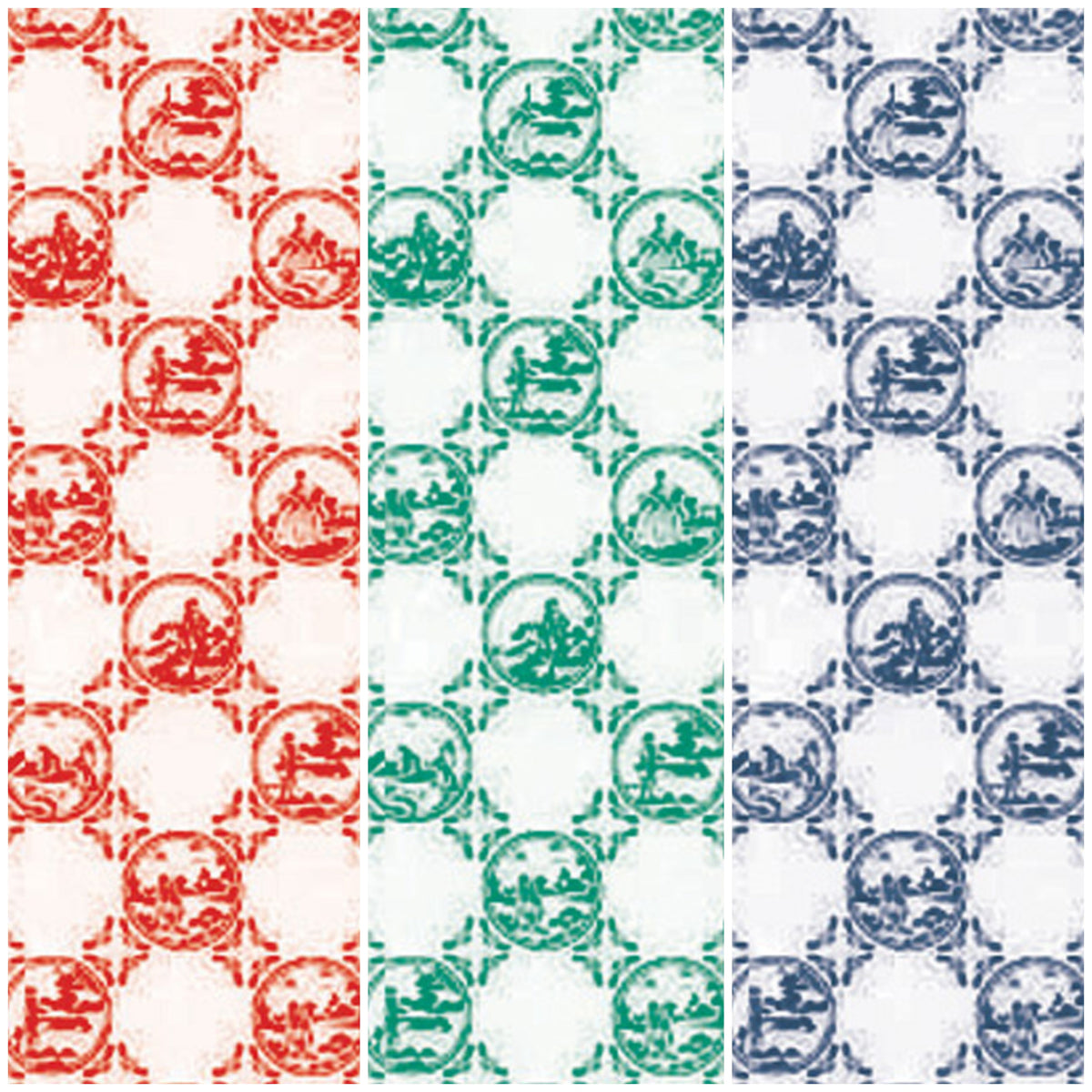 Beatrix Wallpaper, 3 Sheets, Dolls House Miniature DIY