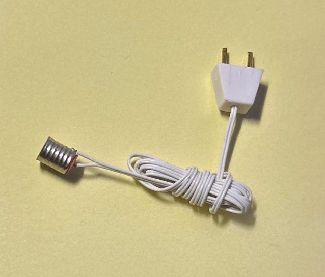 Pea Bulb Holder With Plug, Dolls House Miniature 12 Volt Lighting Accessory