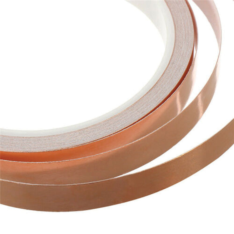 Single Copper Tape 25m by 5mm, For use on 12 Volt systems, Dolls House