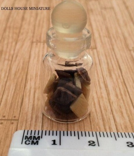 One Filled Glass Sweet Jars Choice of Twelve, Doll House Miniatures Sweets